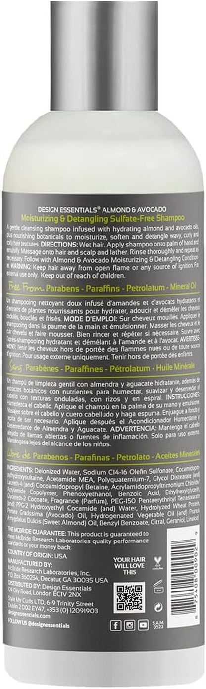 Almond & Avocado Moisturising Shampoo, 341 Ml