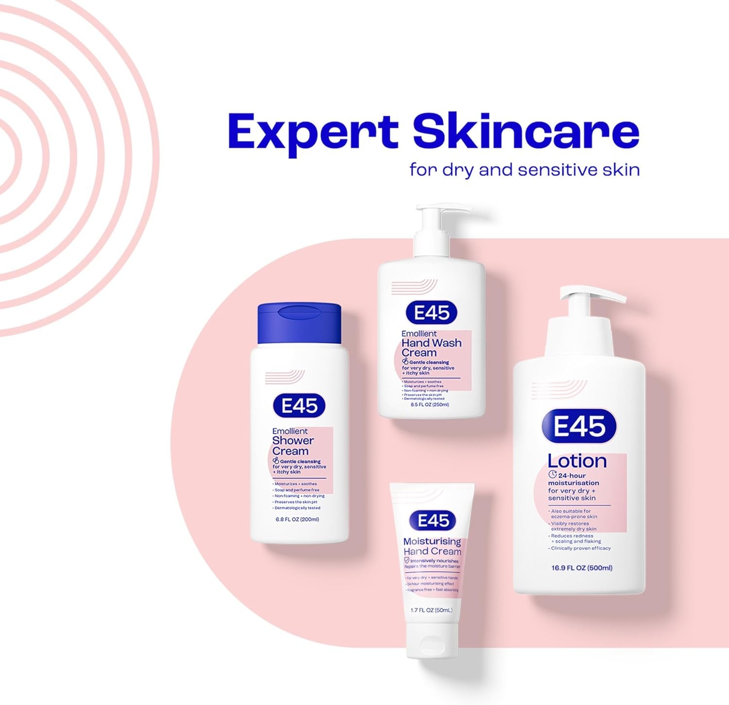 Moisturising Lotion 500 Ml for Dry & Sensitive Skin - Long-Lasting Hydration Protect from Dryness, Reduce Redness - Dermatological Body Moisturiser Lotion - Body Lotion - Daily Moisturiser