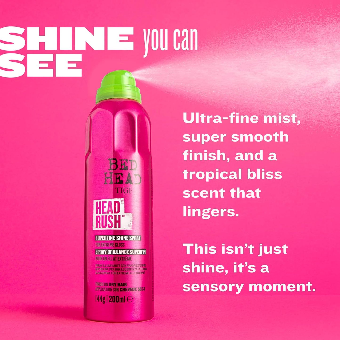 Bed Head by  Headrush Shine Spray, 200Ml