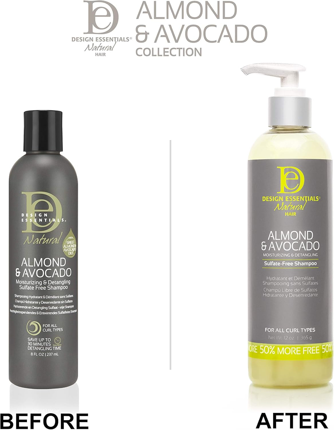 Almond & Avocado Moisturising Shampoo, 341 Ml